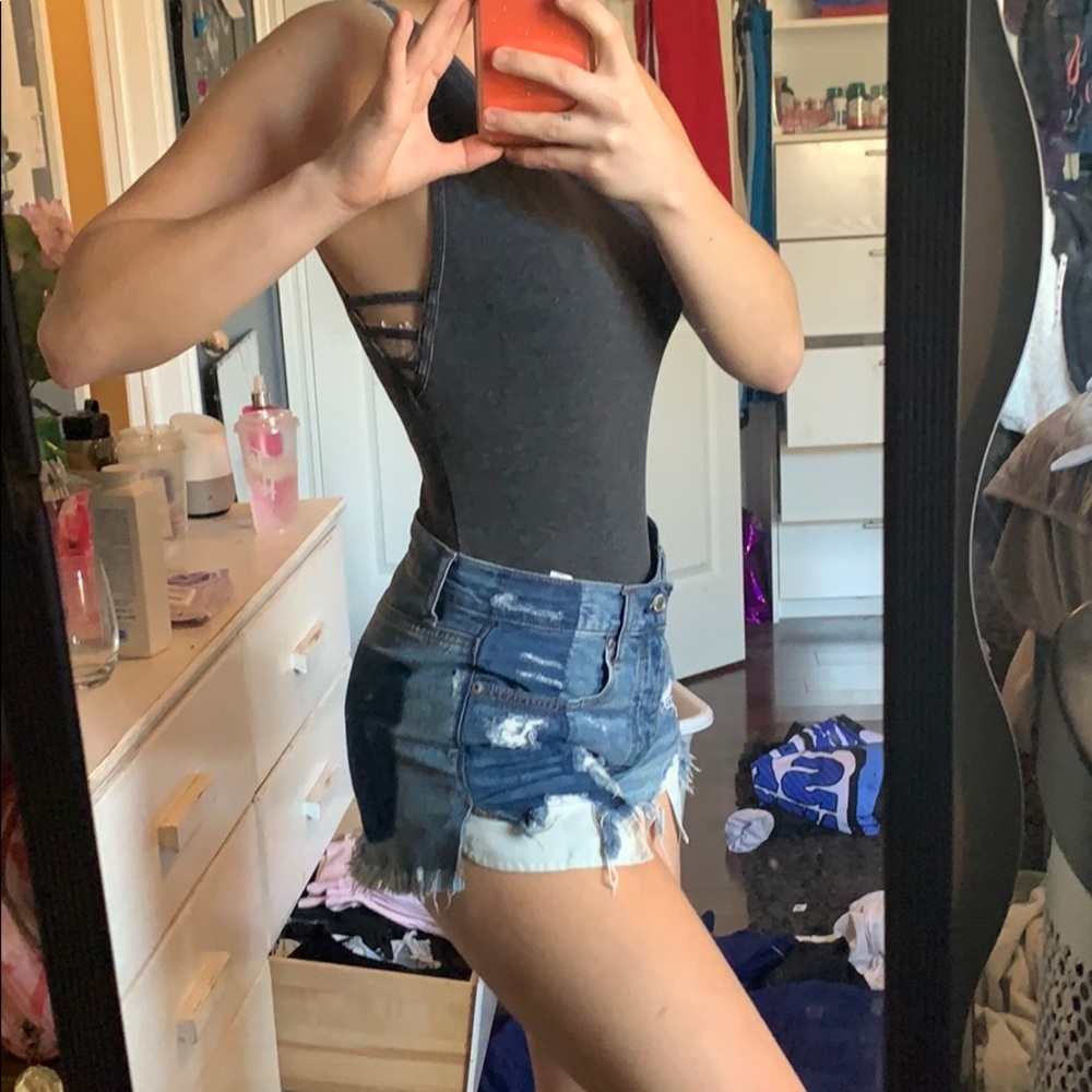 Charcoal grey body suit